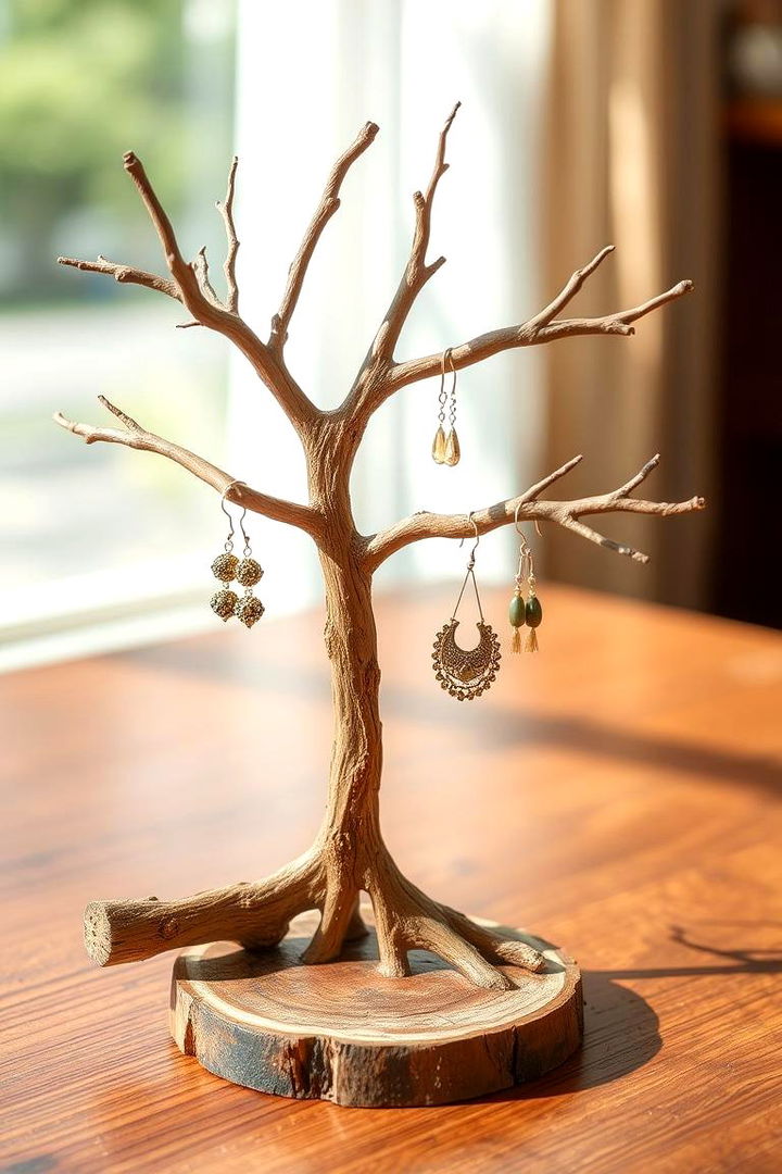 DIY Tree Branch Stand - 22 Earring Storage Ideas