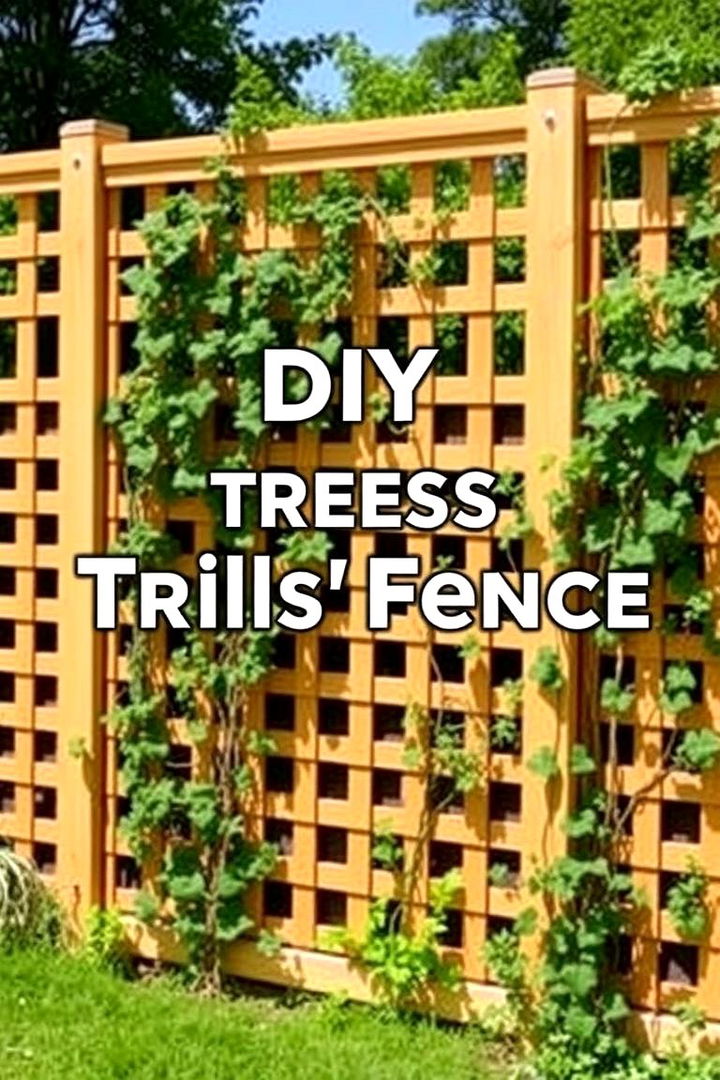 DIY Trellis Fence - 22 Cheap Privacy Fence Ideas