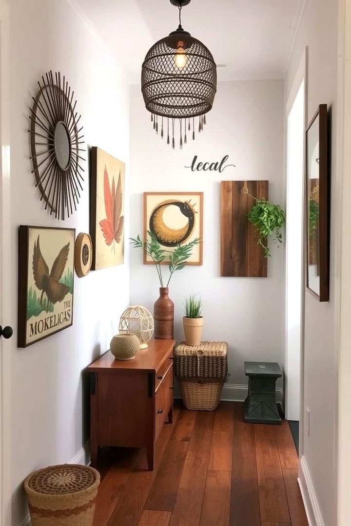 DIY Upcycled Artistry - 22 Boho Hallway Ideas