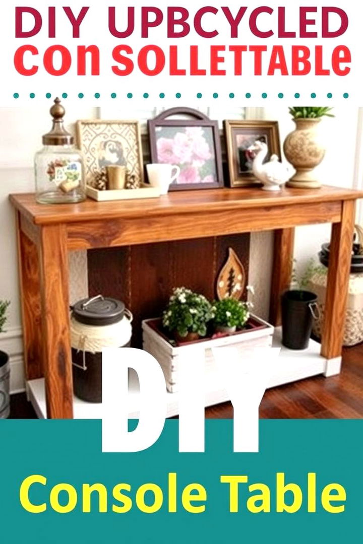 DIY Upcycled Creativity - 22 Console Table Decor Ideas
