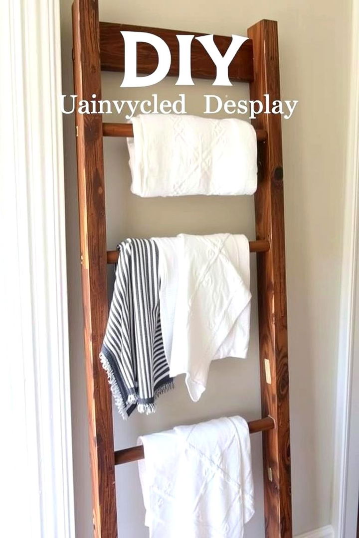 DIY Upcycled Ladder Display - 22 Towel Display Ideas