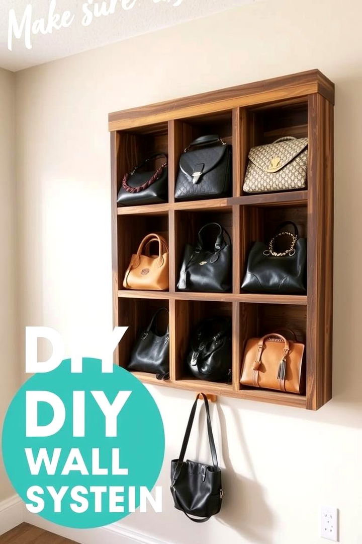 DIY Wall Cubbies - 22 Purse Storage Ideas