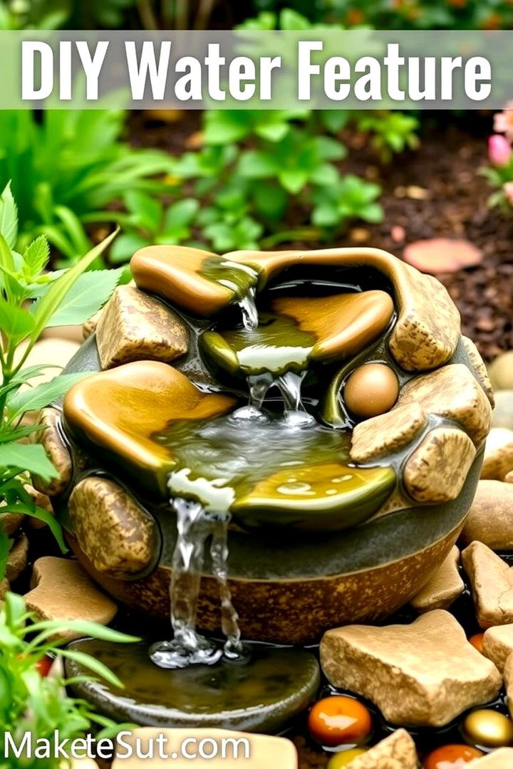 DIY Water Feature Installation - 22 Cheap Backyard Makeover Ideas