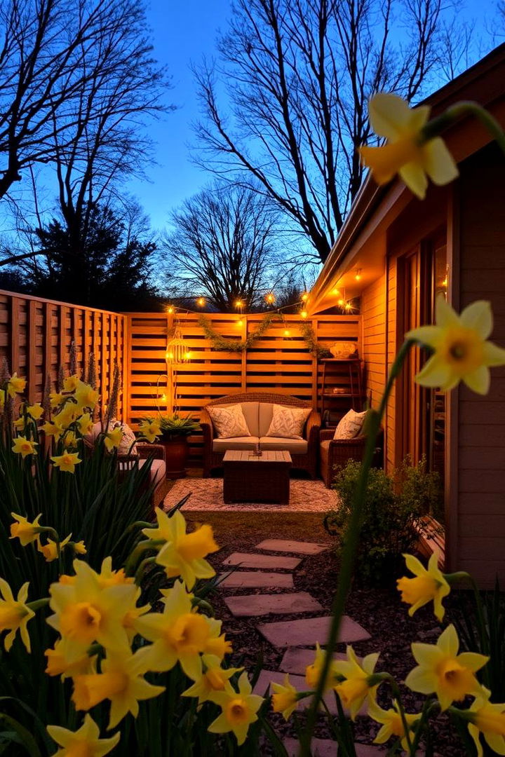 Daffodil Framed Cozy Corners - 22 Daffodil Garden Ideas