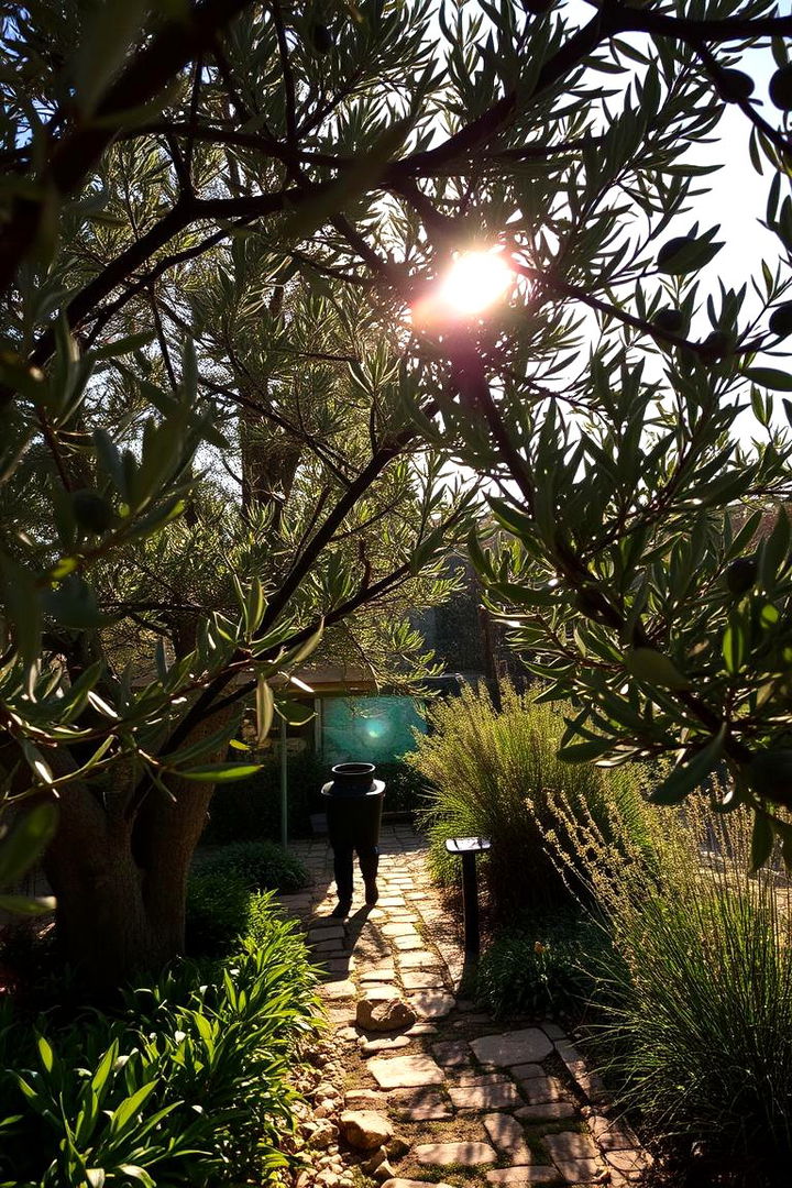 Dappled Sunlight under Olive Branches - 22 Mediterranean Garden Ideas