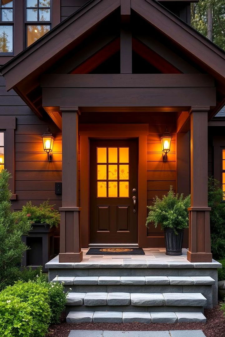 Dark Brown Craftsman Style Home - 22 Dark Brown House Exterior Ideas