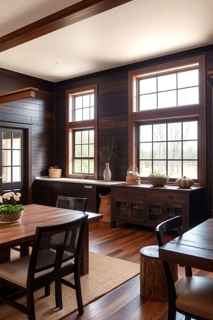 Dark Brown Farmhouse with Modern Twists - 22 Dark Brown House Exterior Ideas