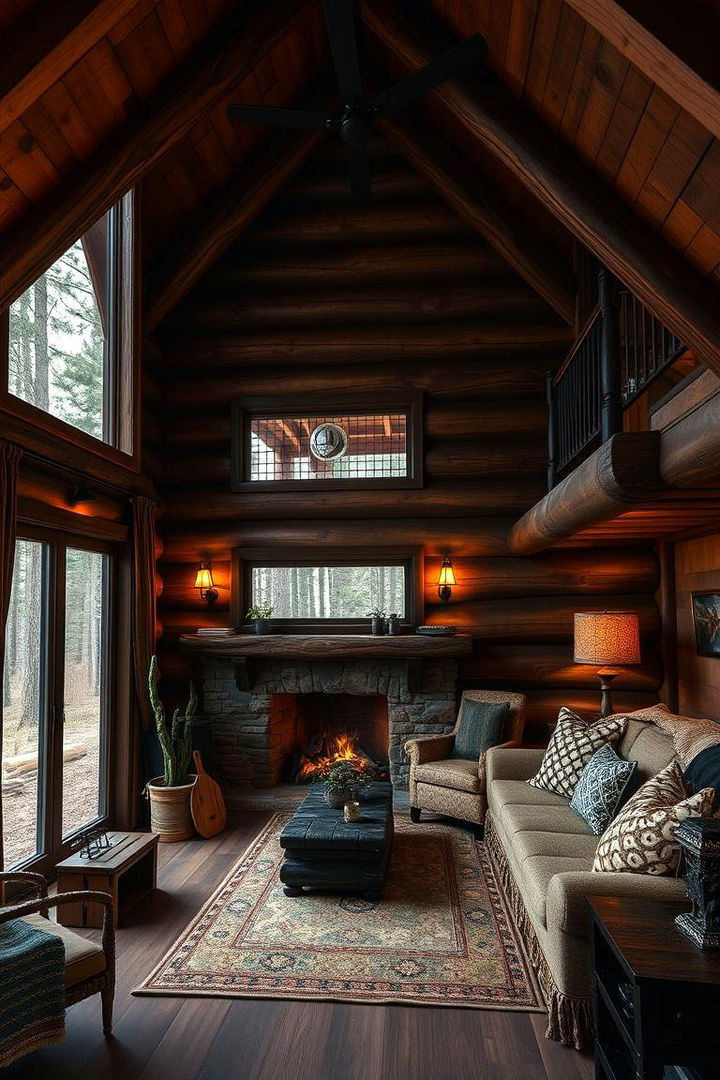 Dark Brown Log Cabin Inspired Design - 22 Dark Brown House Exterior Ideas