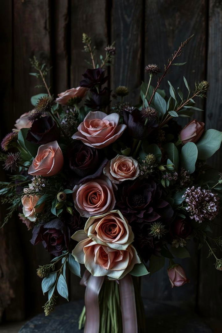 Dark Floral Arrangements with Boho Vibes - 22 Gothic Boho Decor Ideas