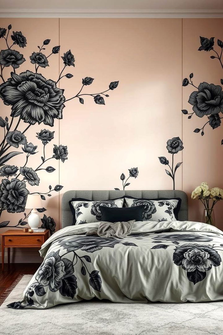 Dark Floral Patterns - 22 pastel goth bedroom ideas