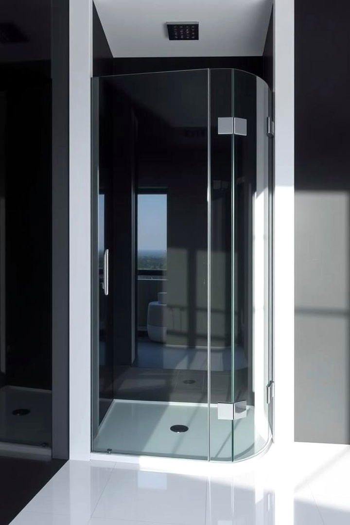 Dark Glass Shower Enclosure - 22 Dark Bathroom Ideas