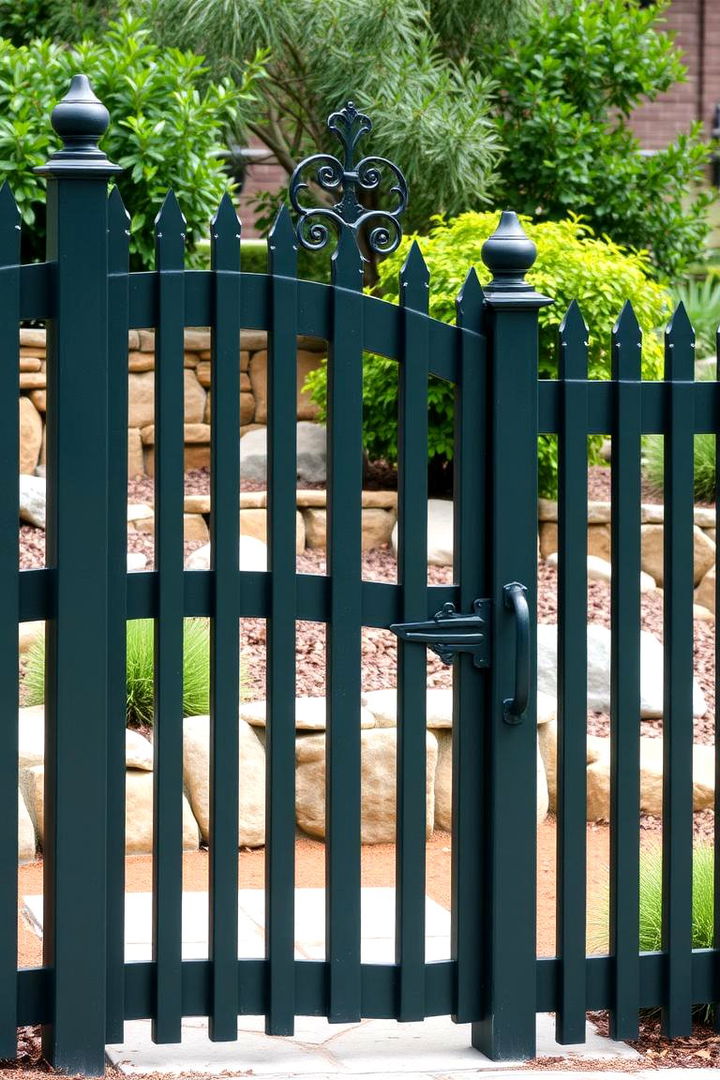 Dark Green Fencing and Gate - 22 Dark Green Exterior Ideas