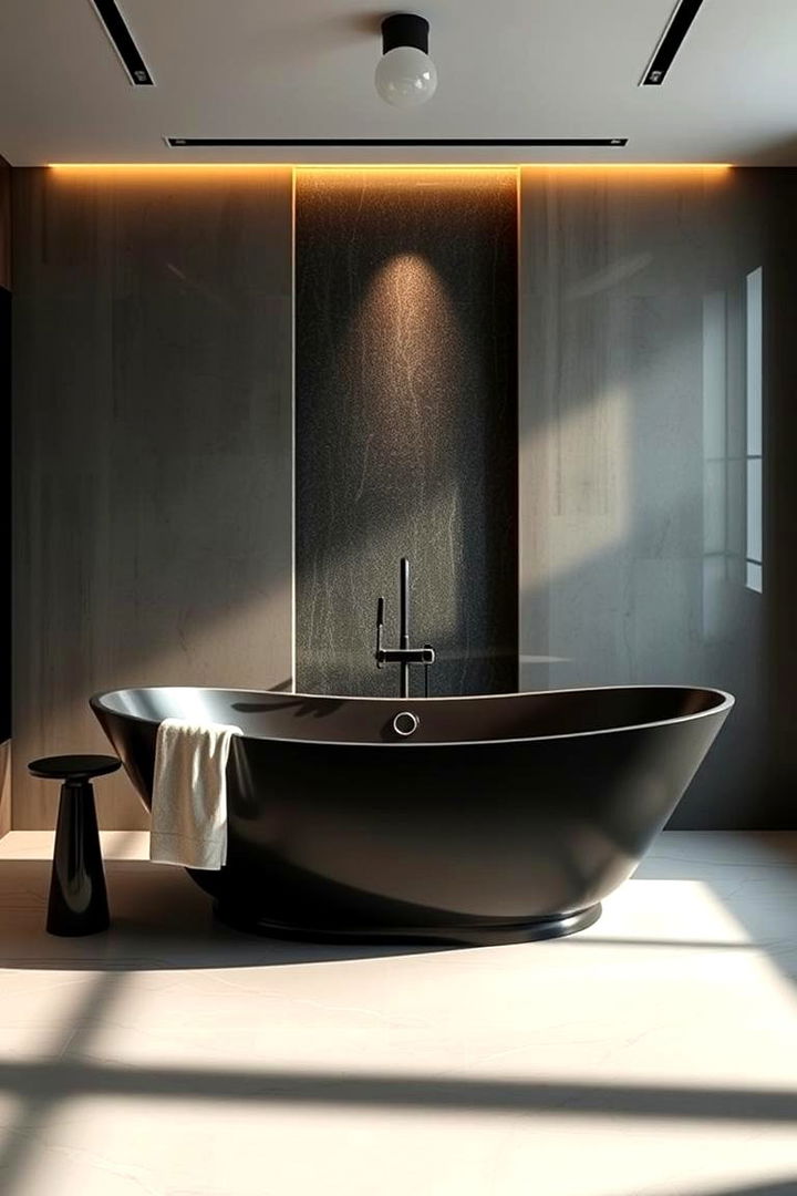 Dark Statement Bathtub - 22 Dark Bathroom Ideas