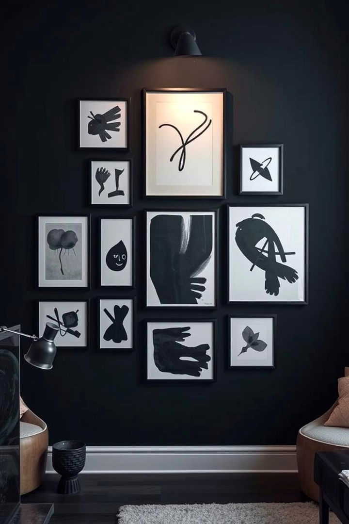 Dark Themed Artwork - 22 Dark Bedroom Ideas