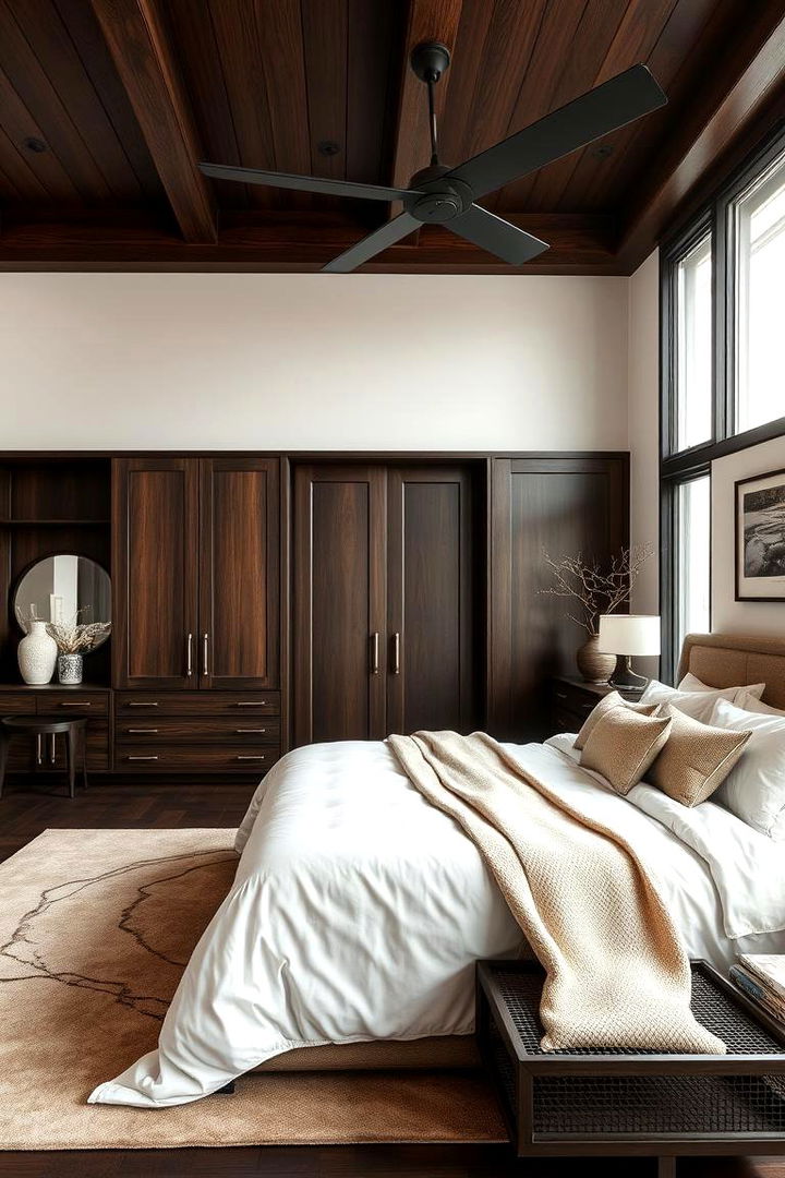 Dark Wood Furnishings - 22 Dark Bedroom Ideas
