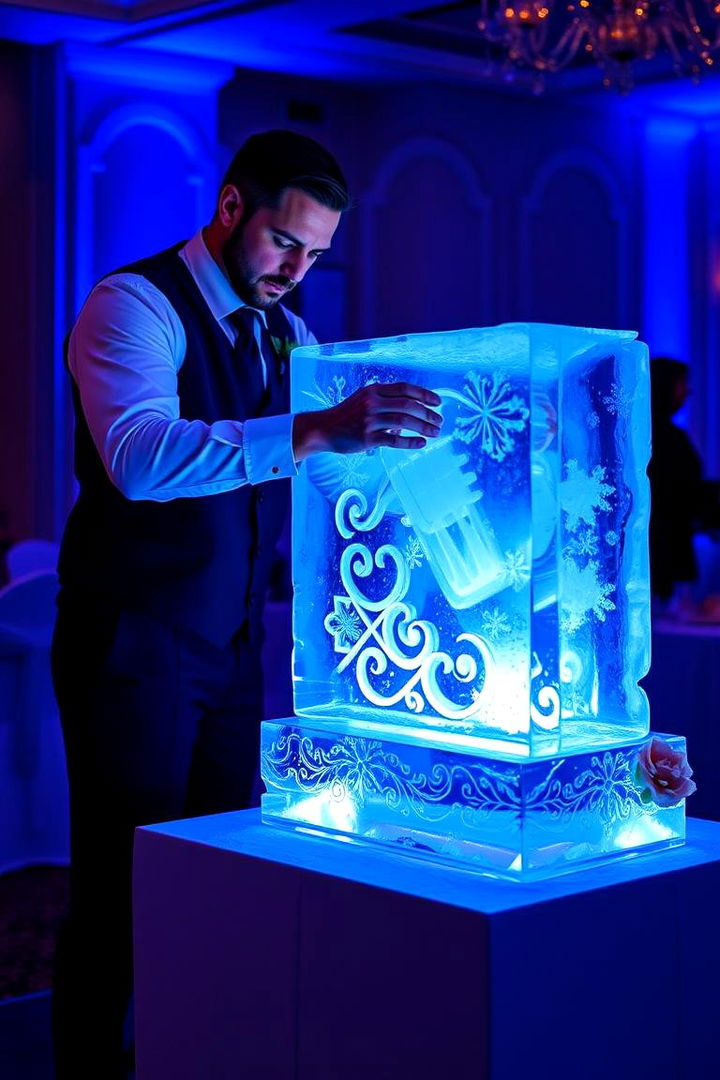 Dazzling Ice Sculpting Demonstration - 22 Wedding Entertainment Ideas