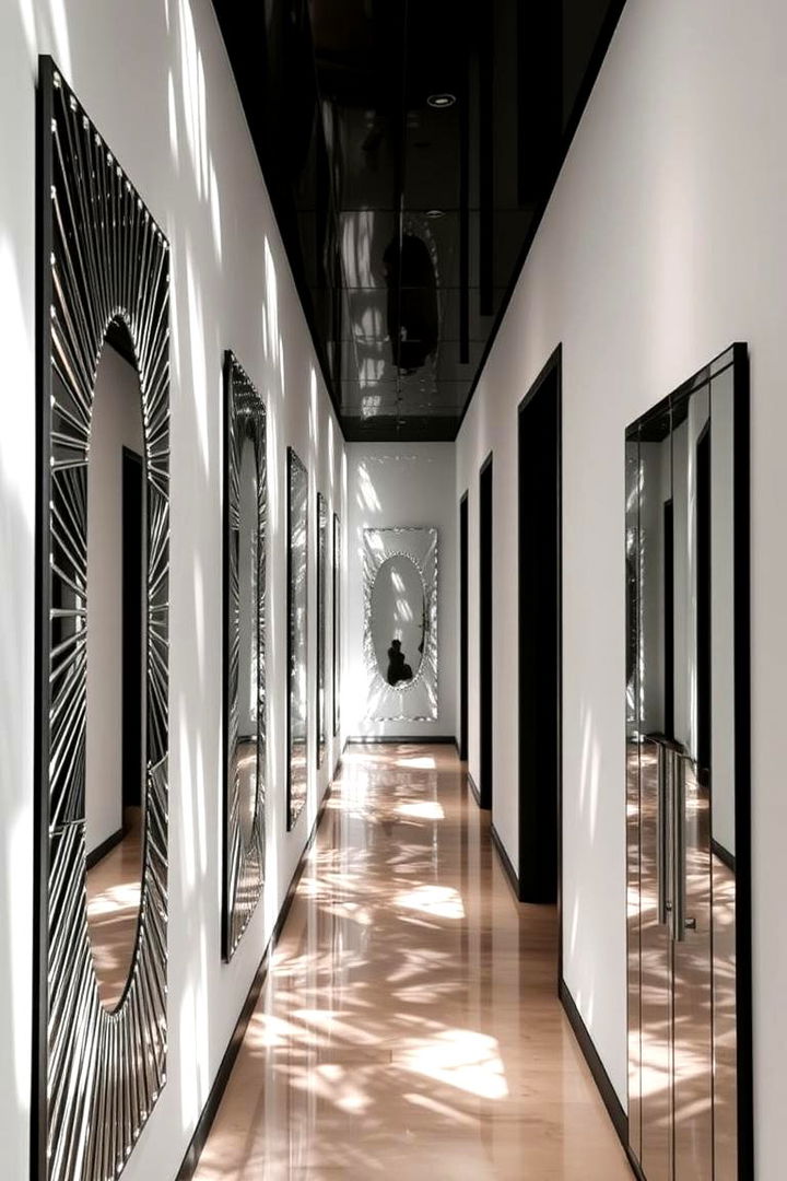 Dazzling Mirror Installations - 22 Dark Hallway Ideas