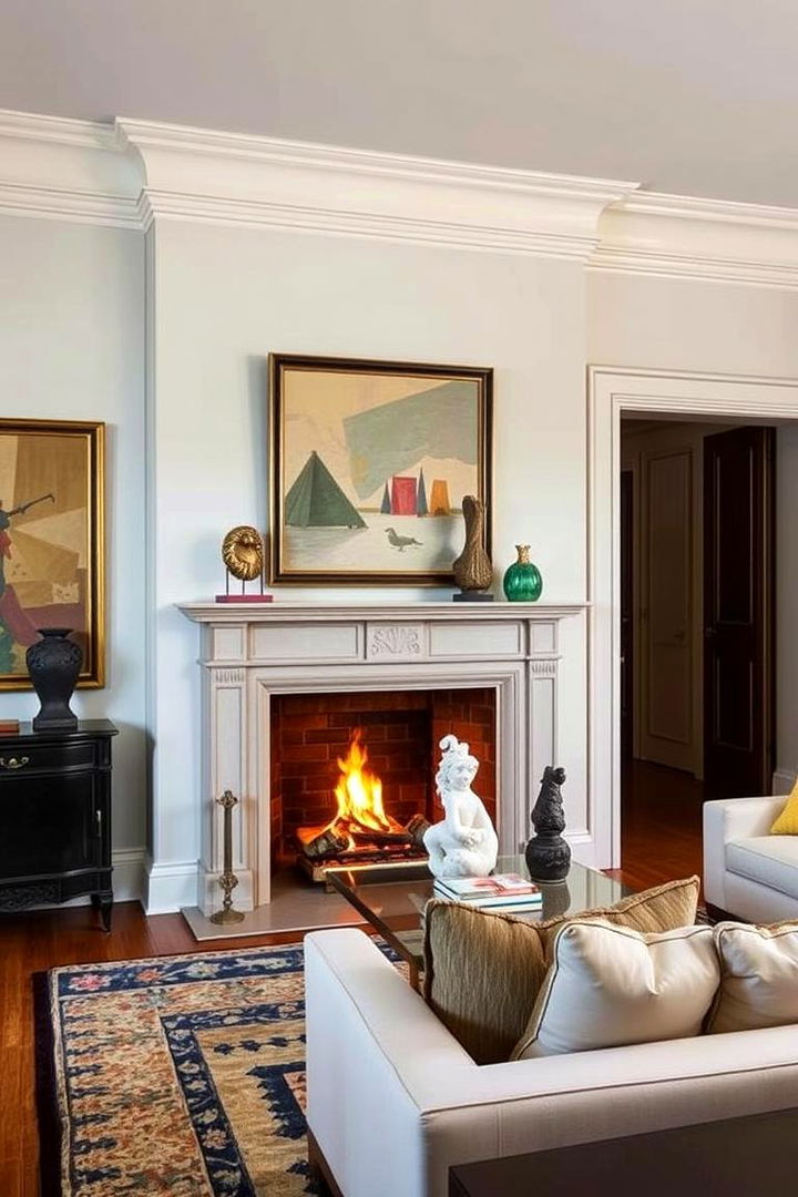 Decorative Art Accents - 22 Dining Room With Fireplace