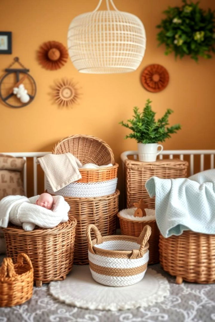 Decorative Baskets - 22 Nursery Storage Ideas
