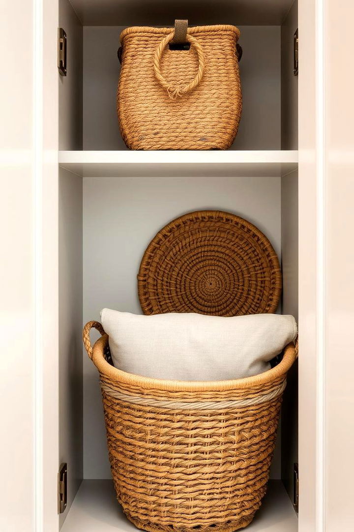 Decorative Baskets for Style and Function - 22 Bathroom Cabinet Organizing Ideas