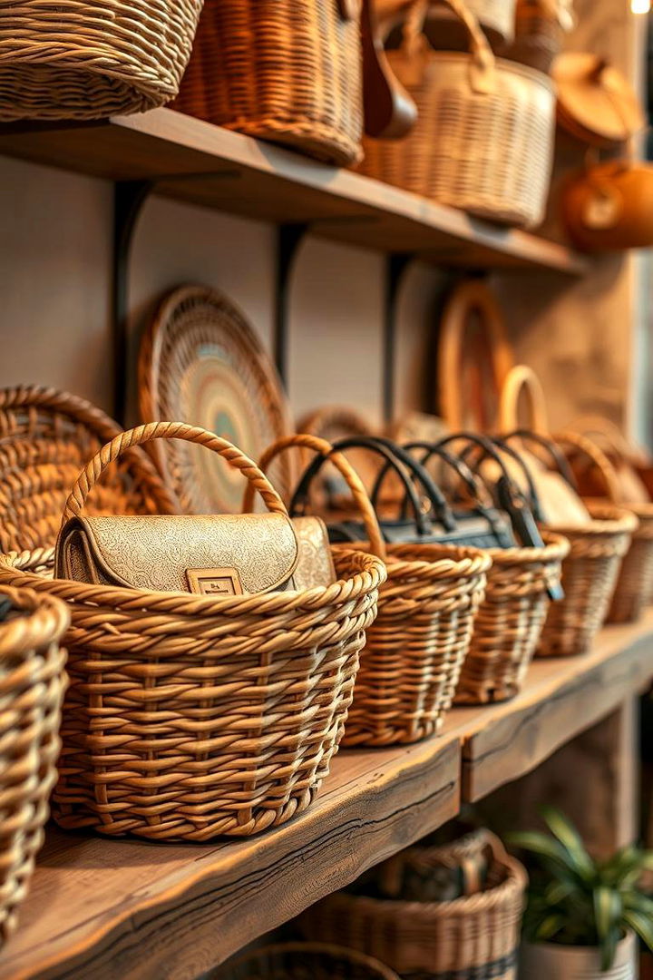 Decorative Baskets for Stylish Storage - 22 Purse Storage Ideas