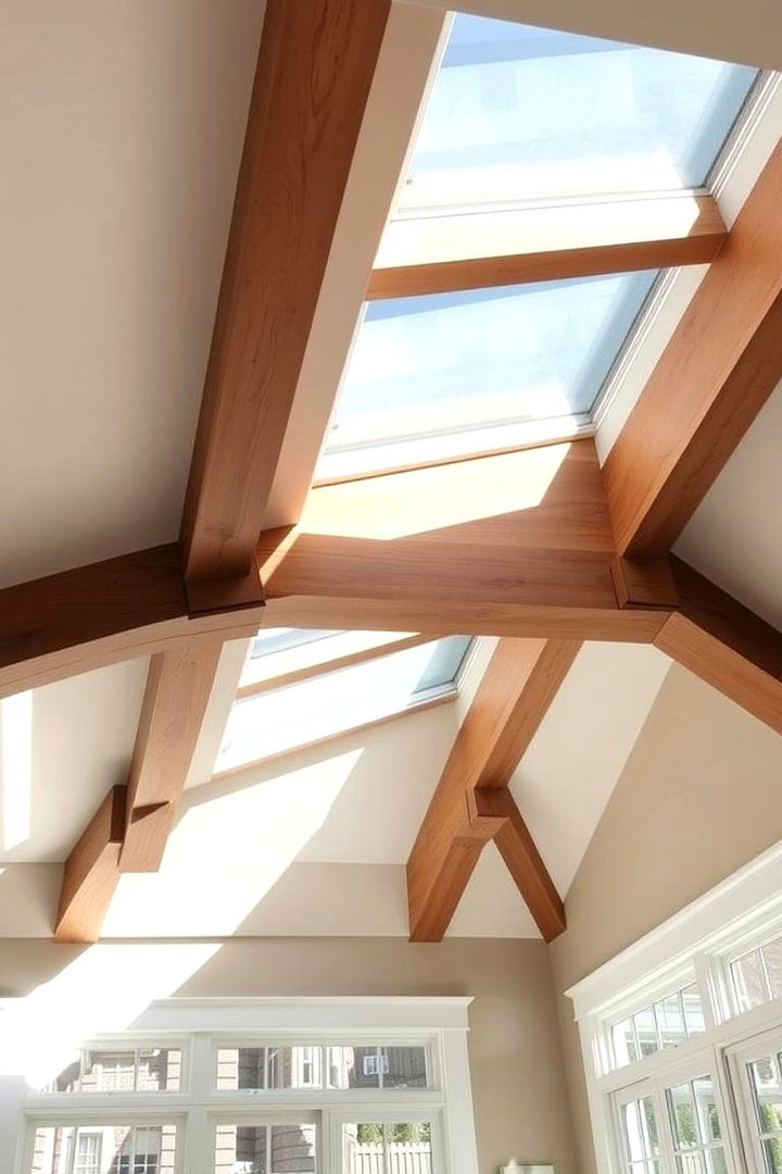 Decorative Beam Accents - 22 Sunroom Ceiling Ideas