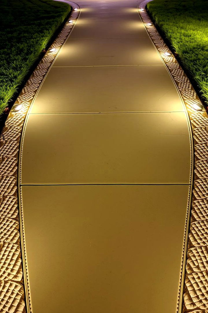 Decorative Borders on Walkways - 22 Concrete Walkway Ideas