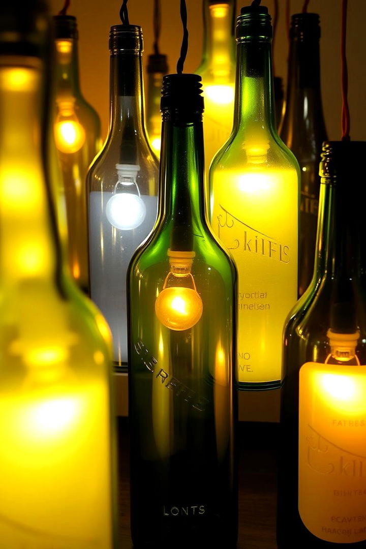 Decorative Bottle Lights - 22 Backyard Lighting Ideas
