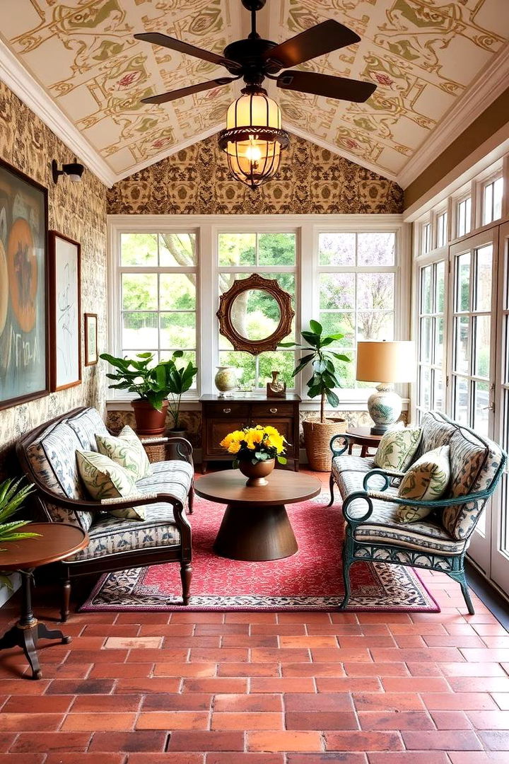 Decorative Brick Enhancements - 22 Brick Floor Sunroom Ideas
