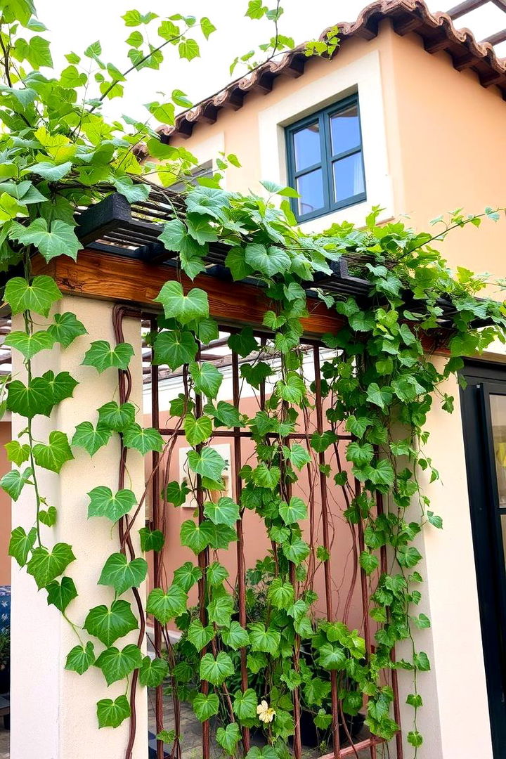 Decorative Climbing Vines - 22 spanish style patio ideas