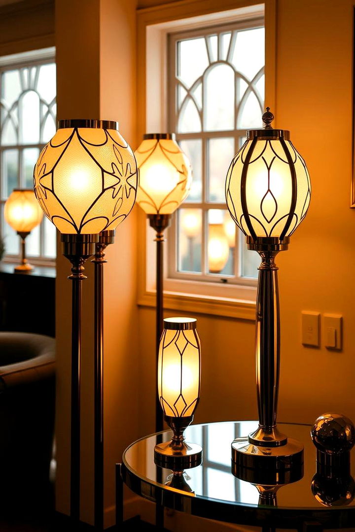 Decorative Floor and Table Lamps - 22 Art Deco Living Room Ideas