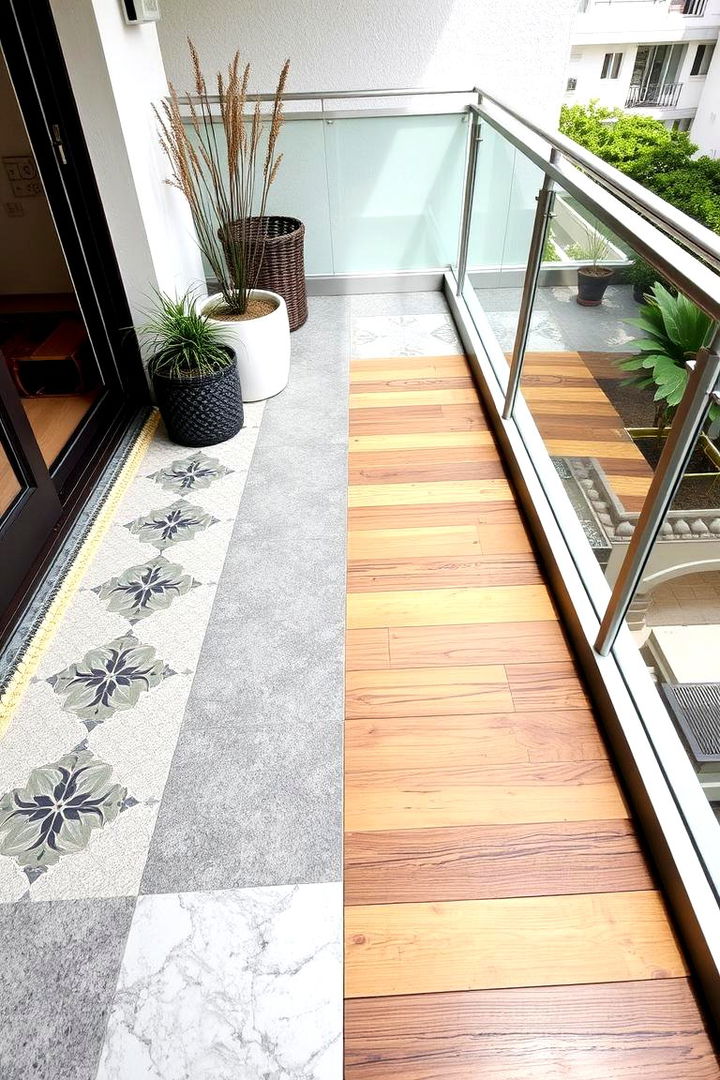 Decorative Flooring Choices - 22 Balcony Ideas