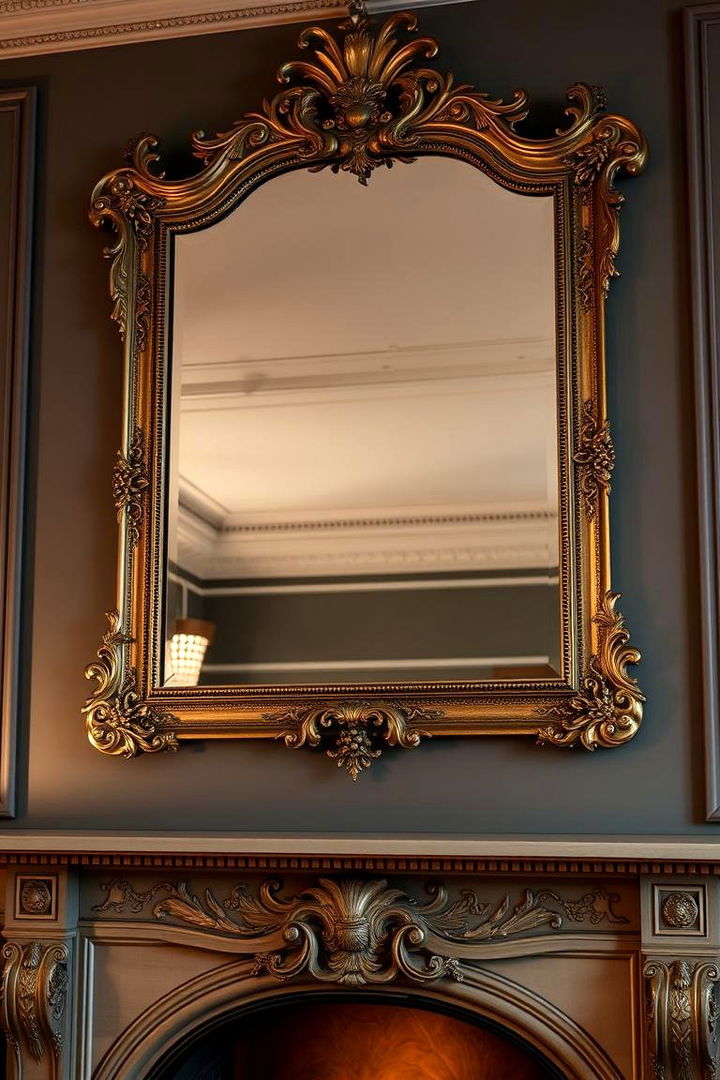 Decorative Frames Focus - 22 Mirror Over Fireplace Ideas