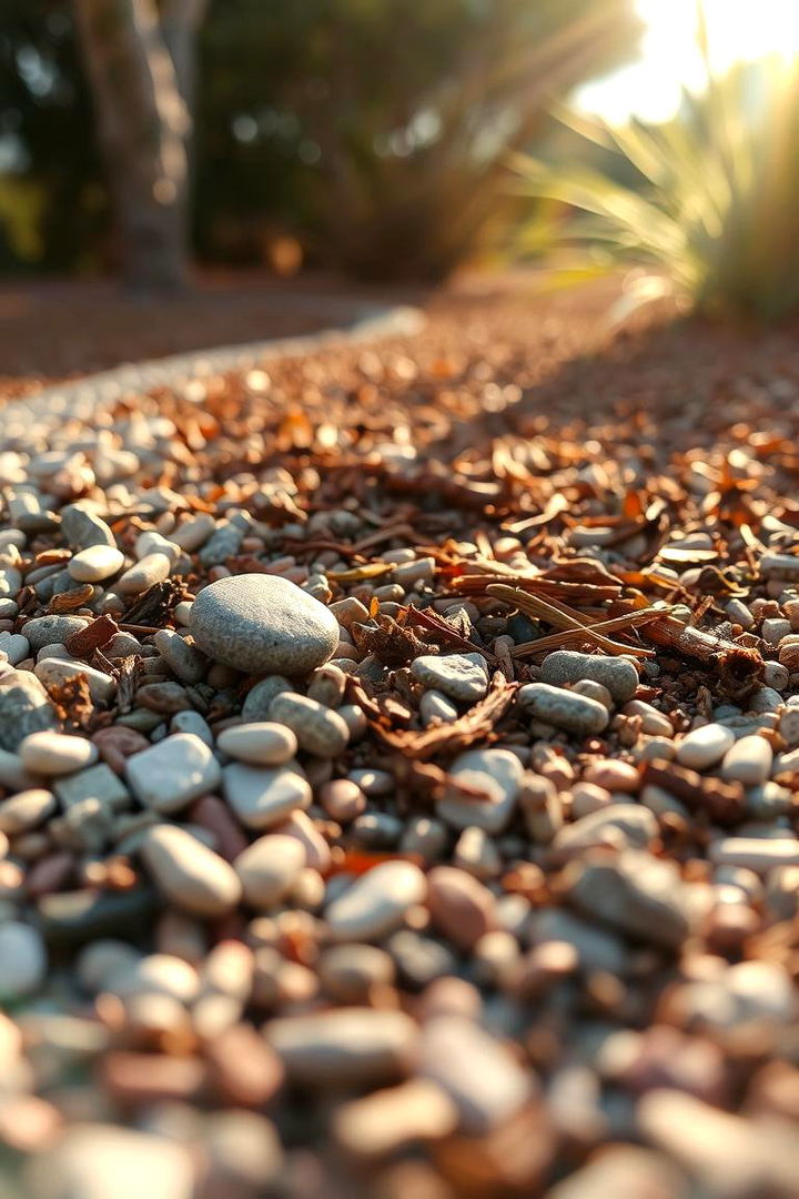 Decorative Gravel and Mulch - 22 Rustic Landscaping Ideas