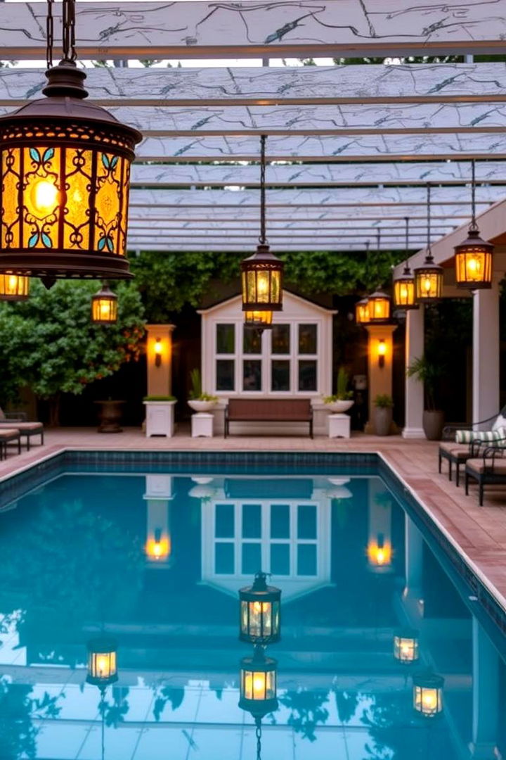 Decorative Lanterns - 22 Pool Lighting Ideas