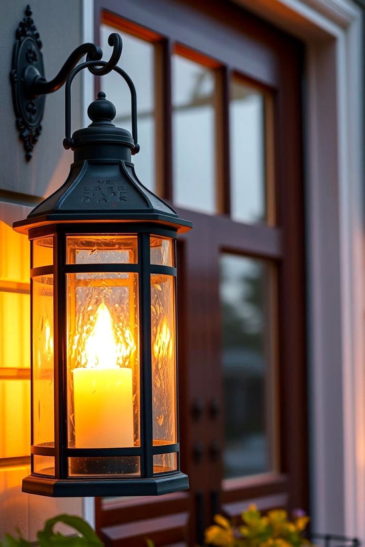 Decorative Lanterns - 22 Front Door Fall Decor Ideas