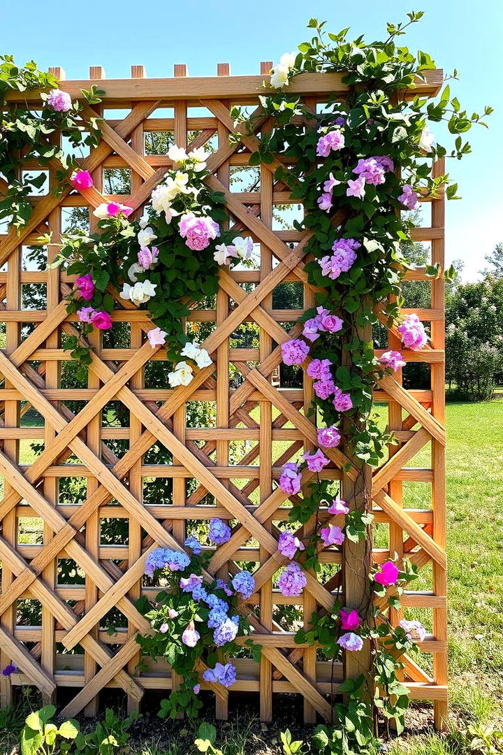 Decorative Lattice Garden Wall - 22 Garden Wall Ideas
