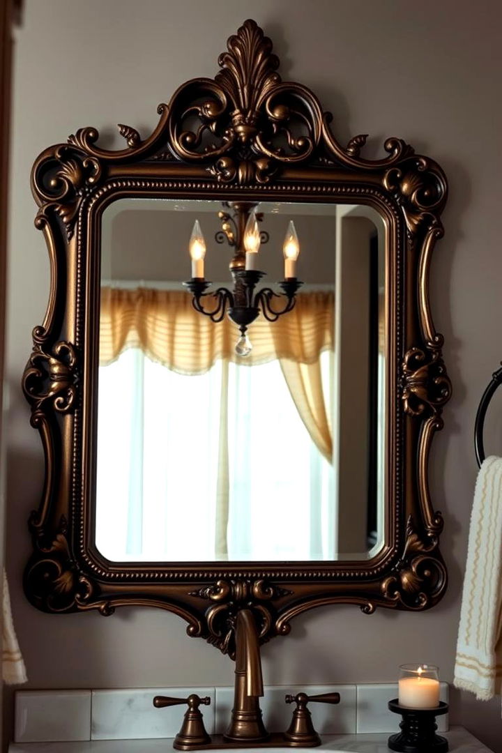 Decorative Mirrors with Character and Depth - 22 Cottage Bathroom Ideas