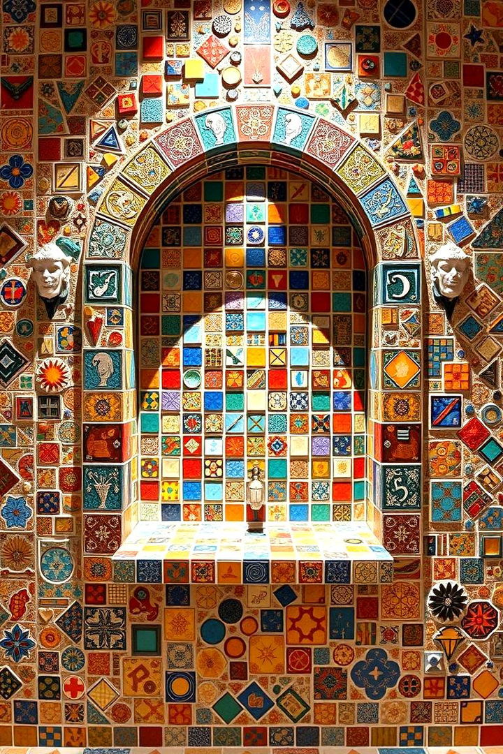Decorative Mosaic Wall Niches - 22 Wall Niche Ideas
