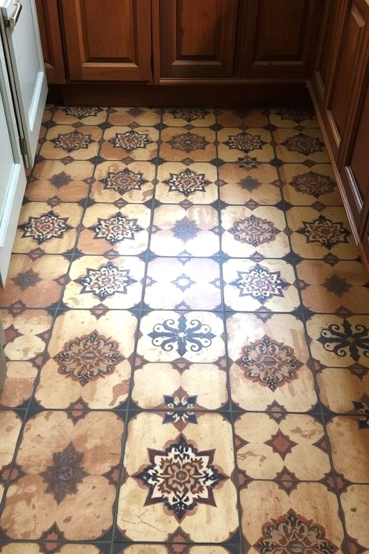 Decorative Patterned Floor Tiles - 22 Victorian Kitchen Ideas