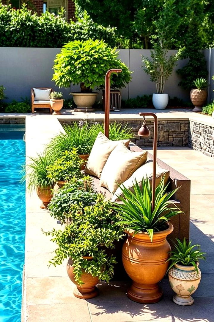 Decorative Planter Seats - 22 Pool Furniture Ideas