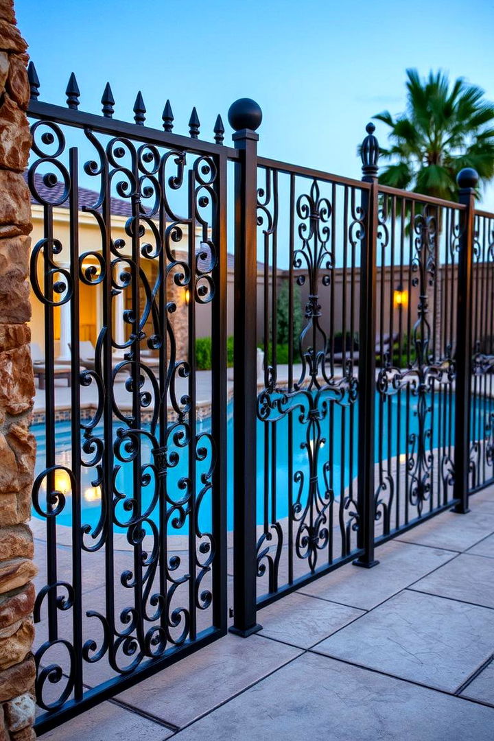 Decorative Poolside Grills and Fencing - 22 Pool Fence Ideas
