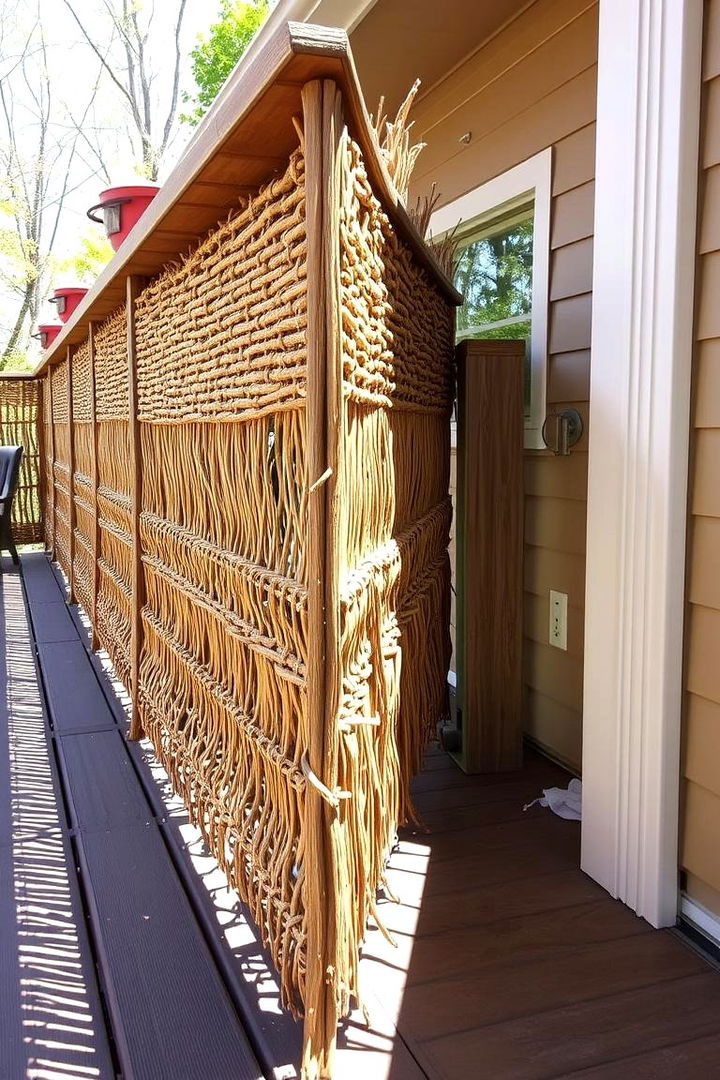 Decorative Reed Fencing - 22 Deck Privacy Ideas