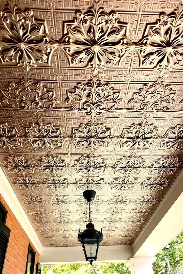 Decorative Tin Tiles - 22 Porch Ceiling Ideas