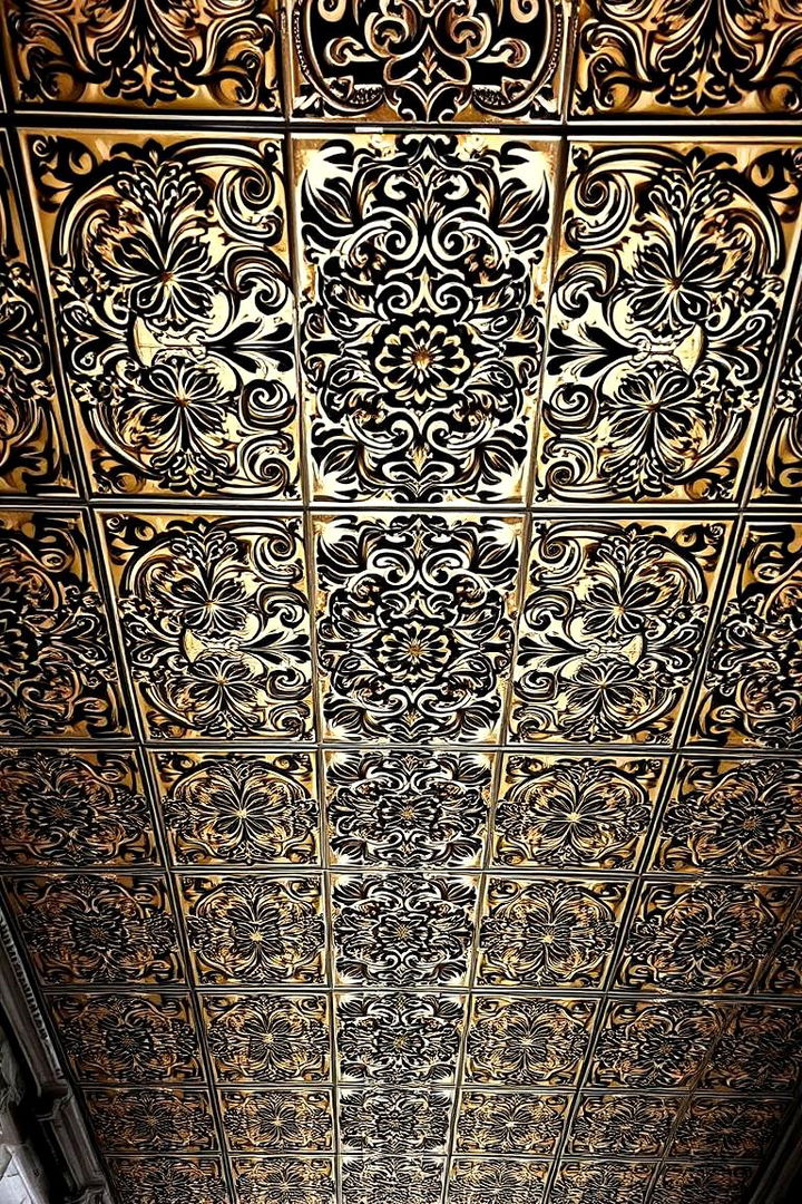 Decorative Tin Tiles - 22 Cheap Ceiling Ideas