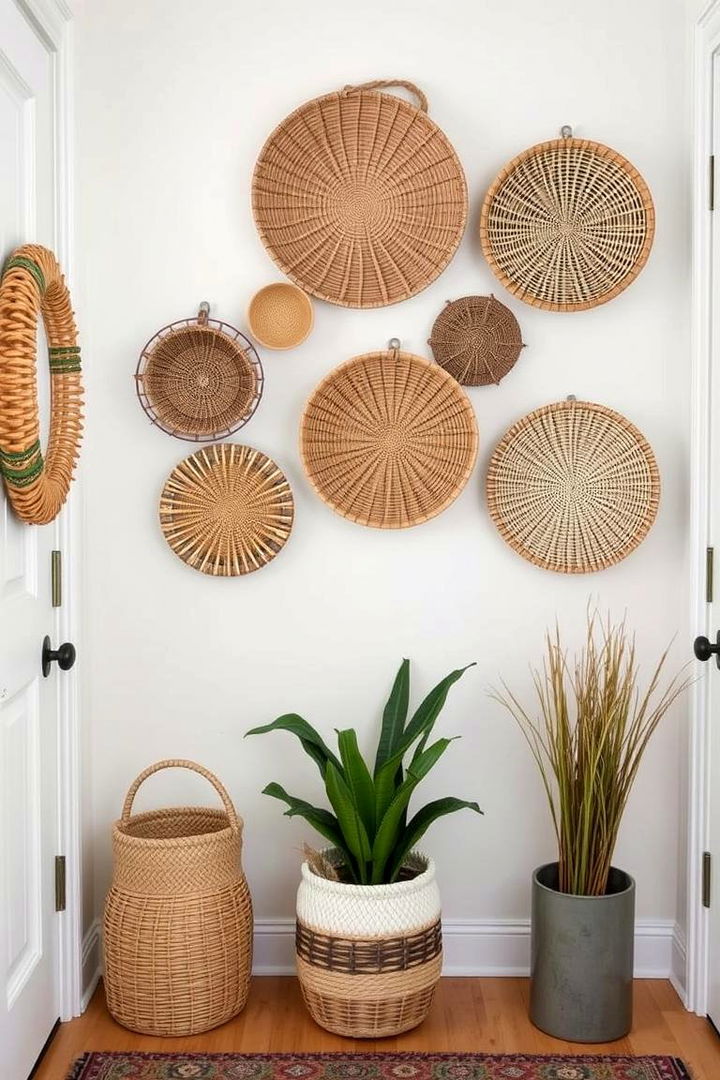 Decorative Wall Baskets - 22 Entryway Wall Ideas