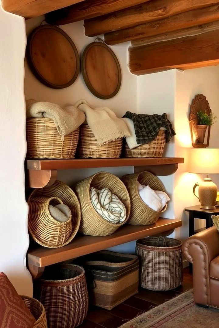 Decorative Woven Baskets - 22 Blanket Storage Ideas