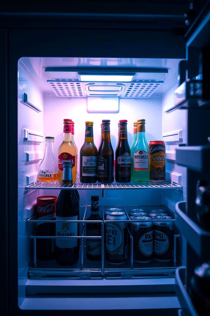 Dedicated Beverage Zone for Refreshments - 22 Fridge Organization Ideas