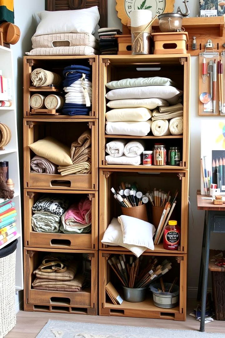 Dedicated Craft Supply Organizer - 22 Milk Crate Storage Ideas