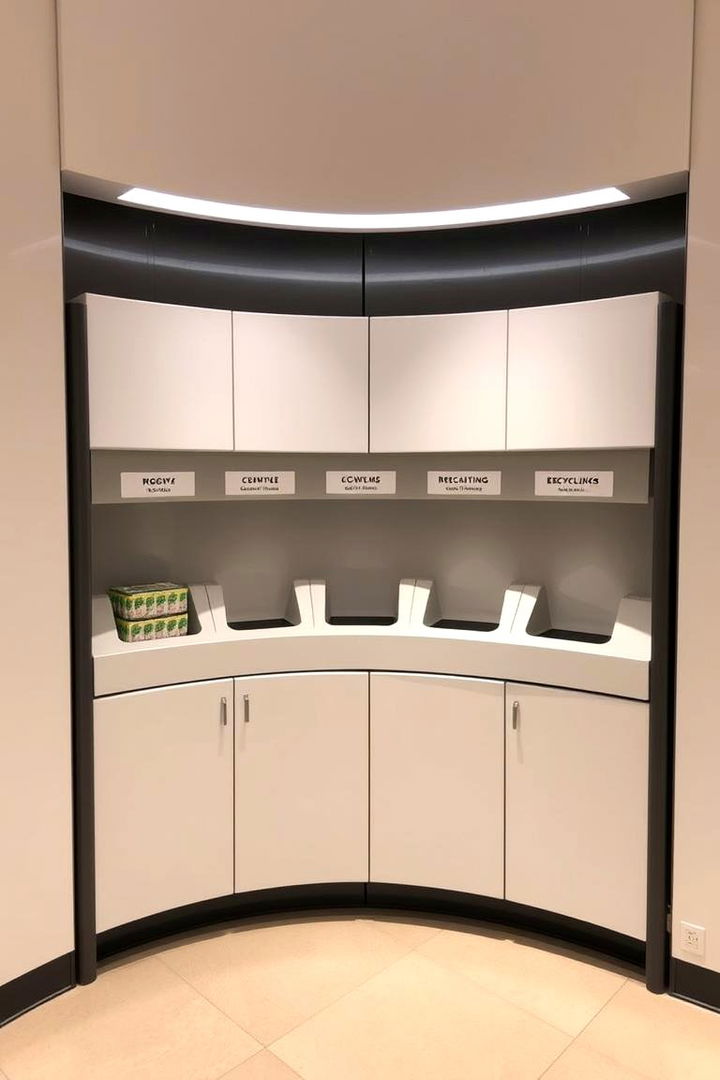 Dedicated Recycling Stations - 22 Garbage Can Storage Ideas